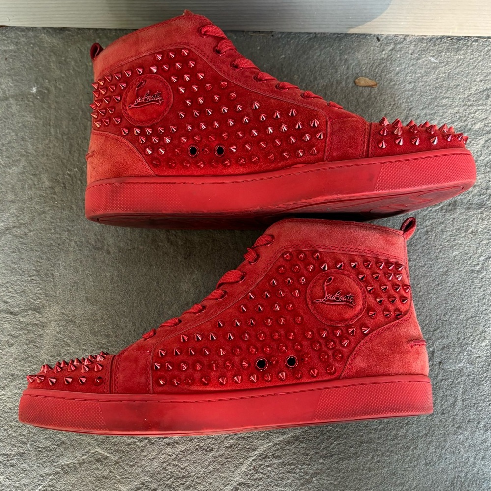 Christian Louboutin Red Spiked High Tops 🔥 - Picture 2 of 6